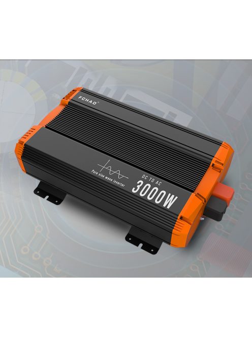 6000W Power Inverter Pure Sine Wave DC 24V to AC 220V with remote, FCHAO