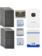 Hibrid üzemű, sziget üzemű 3 fázisú napelem rendszer 10 kW napelem, 10kW  2 stringes inverter dupla MPPT töltésvezérlővel, WiFi-vel