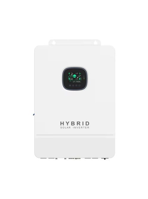 Hibrid üzemű, sziget üzemű 3 fázisú napelem rendszer 10 kW napelem, 10kW  2 stringes inverter dupla MPPT töltésvezérlővel, WiFi-vel