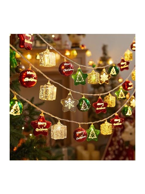 Christmas Light String Candy Cane Santa Cluas Snowman Lamp Xmas Tree Light Strings Hanging Ornaments Merry Christmas Decor