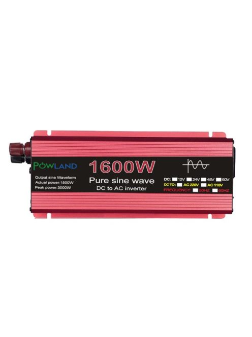 3000W 2200W 1600W Peak Power Inverter DC 12V To AC 220V Pure Sine Wave  Converter 