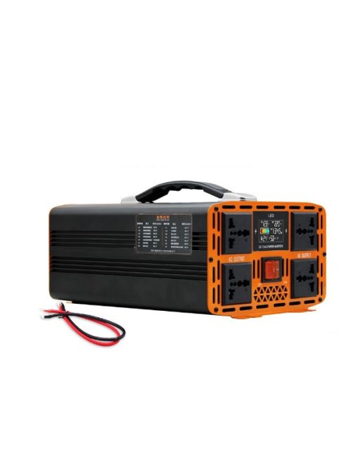 9000W inverter tiszta szinuszos DC 12V-ról AC 220V-ra LED kijelzővel + ajándék