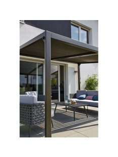   Pergola, kerti pavilon, nyitható lamellákkal, alumínium 3m x 3m