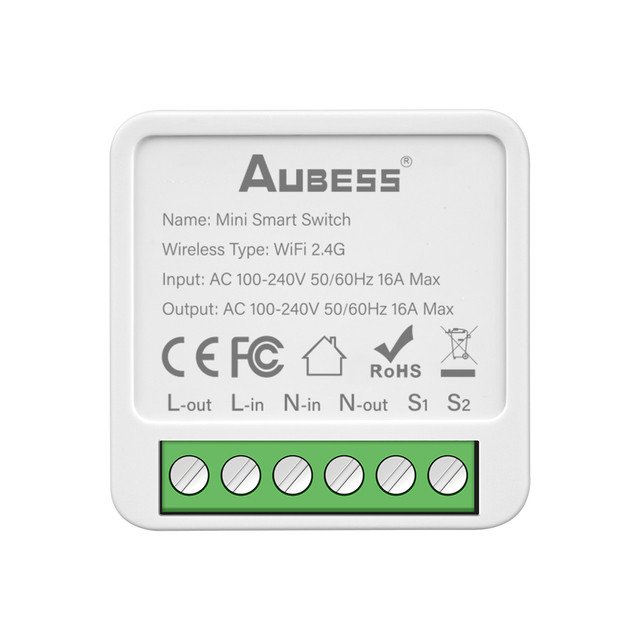 AUBESS Tuya Mini Zigbee Temperature &Humidity Sensor Work with  Alexa  and Google Home