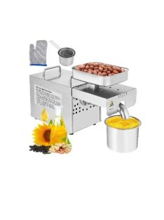   Electric Oil Extractor Automatic Oil Press Machine for Home & Commercial Use Sesame Canola Sunflower Seeds Peanuts Walnuts