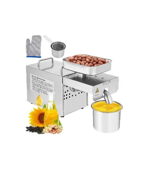 Electric Oil Extractor Automatic Oil Press Machine for Home & Commercial Use Sesame Canola Sunflower Seeds Peanuts Walnuts